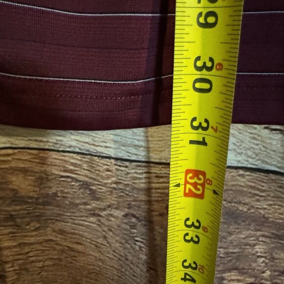 Grand Slam Men's XL Red Performance Golf Polo Shirt Striped Short Sleeve - Picture 5 of 6